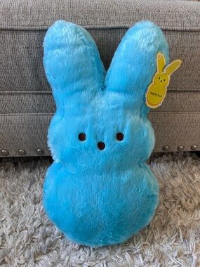 Peeps Blue Plush Bunny Pillow Toy Easter 17inch Brand New With Tags
